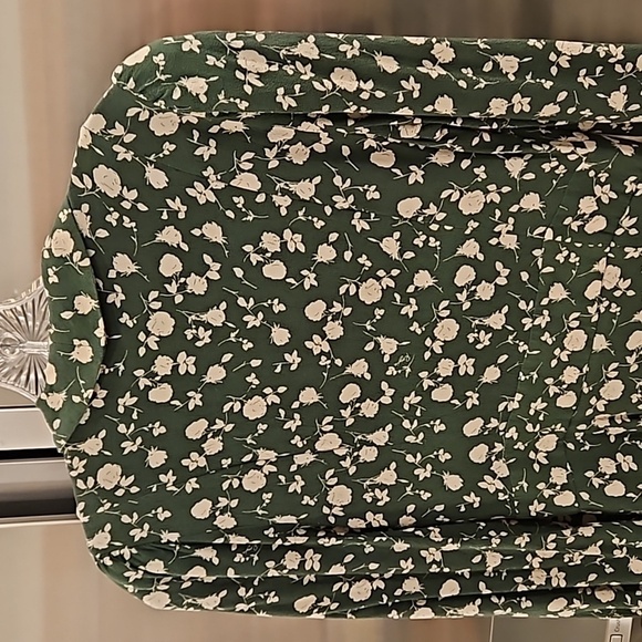 💕ROUJE💕 Clementine Midi Dress ~ Meme Roses Vert Green Floral Print 36 NWOT - Picture 14 of 16